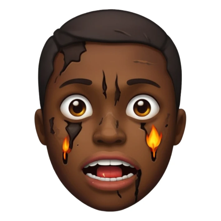 her mouth was burned from eating peppers sticker