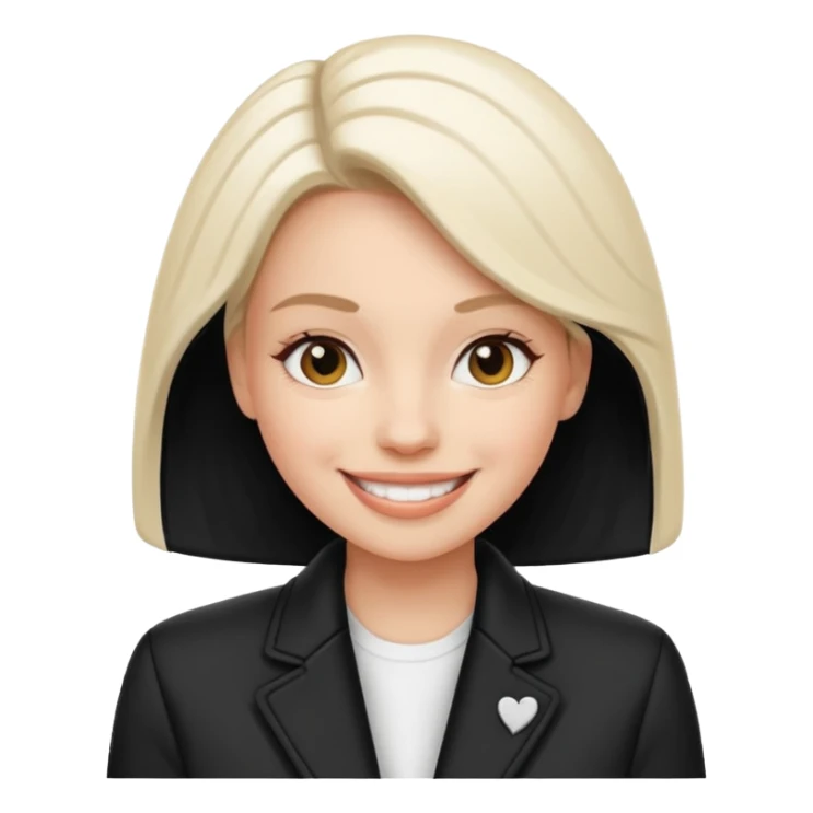 balck and white photo woman in jacket sticker