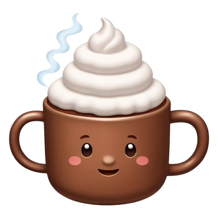cup of hot cocoa with some marshmallow sticker