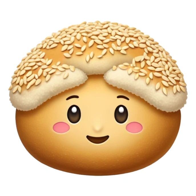 poğaça with sesame seeds on top, soft and fluffy look sticker