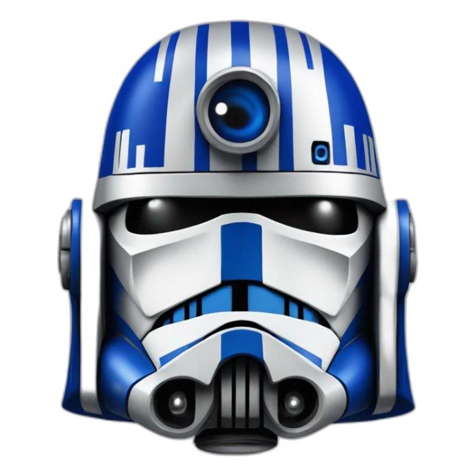 r2d2 hair metal sticker