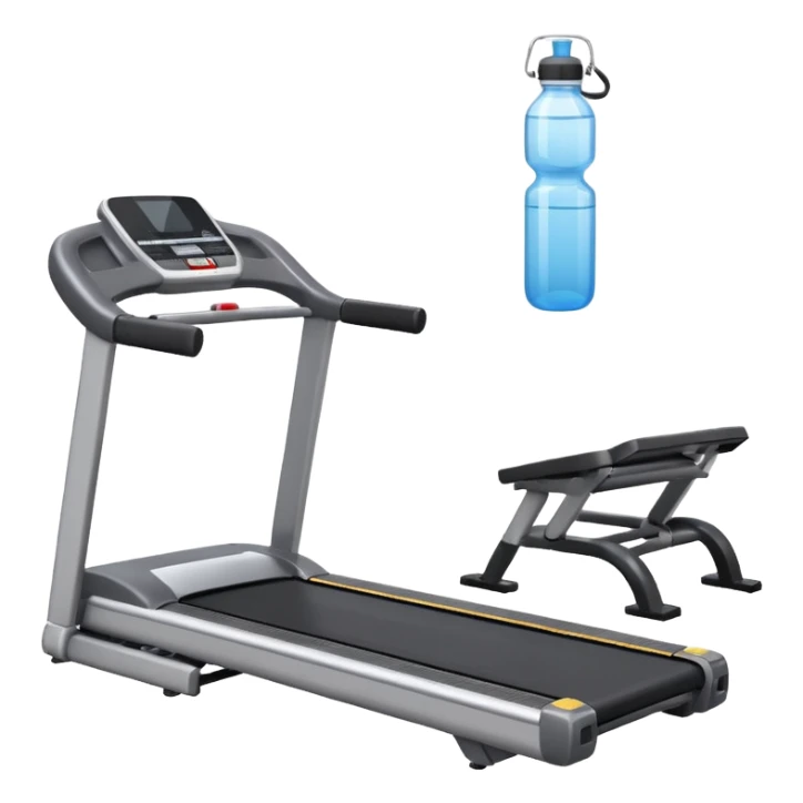 hantelbank mit laufband sticker