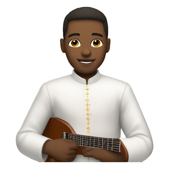 white choirboy in church with electric guitar in hand sticker