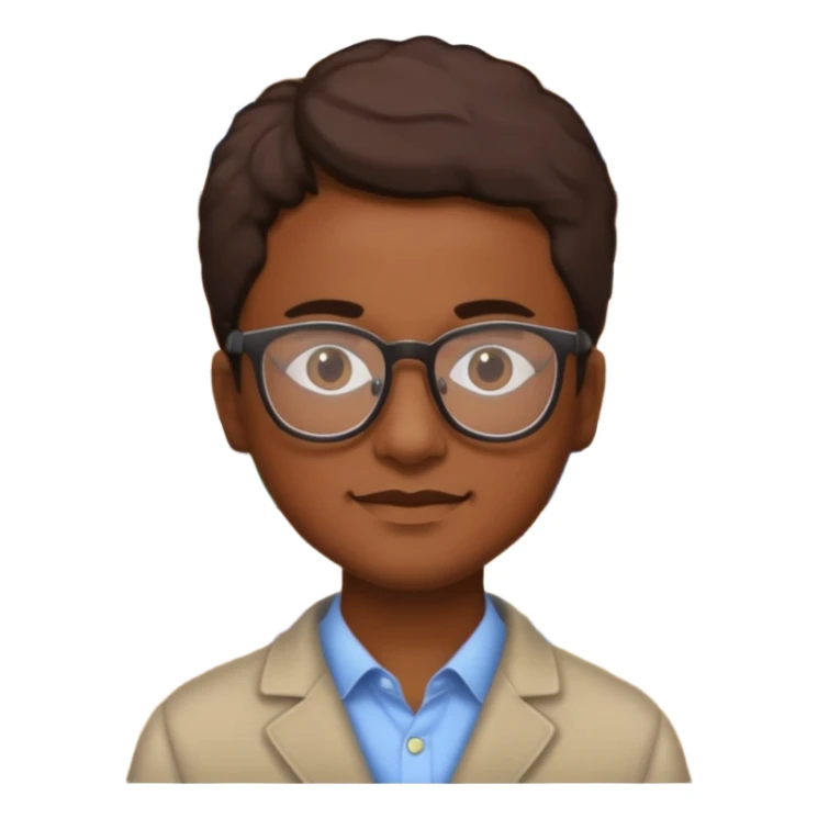 a single 2D line-drawn character + small bright shop sticker