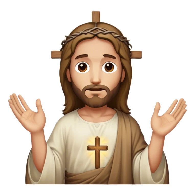 Jesus’s hands after the crucifixion while a hole in each hand sticker