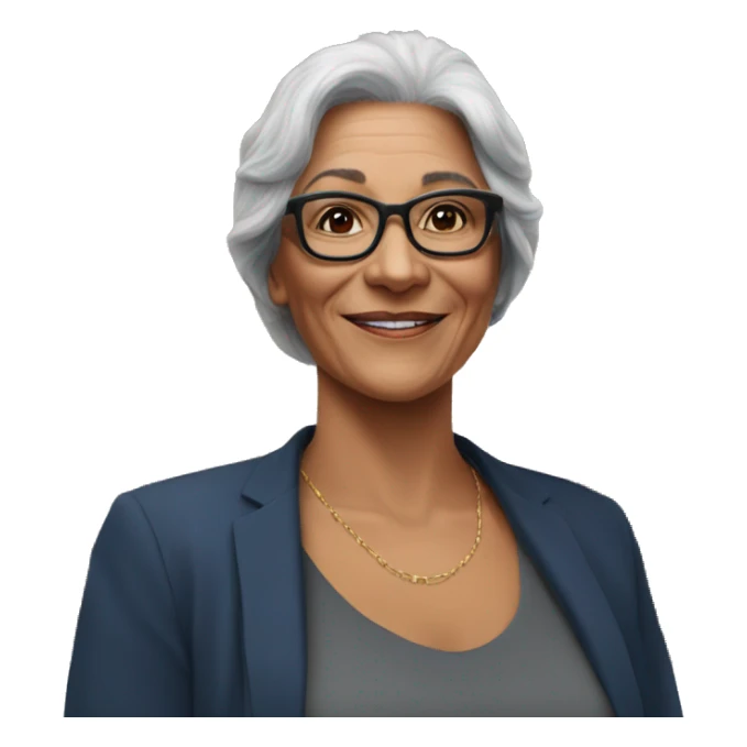 Mujer de 50 años con gafas en la catedral de leon sticker