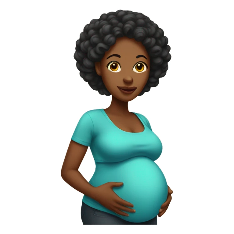 a black mom pregnant  sticker