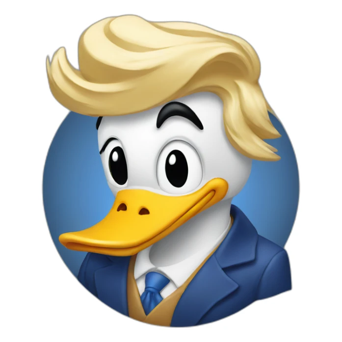Donald Trump as Donald Duck sticker
