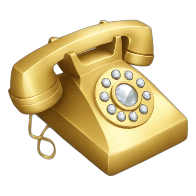 Gold and diamond phone sticker