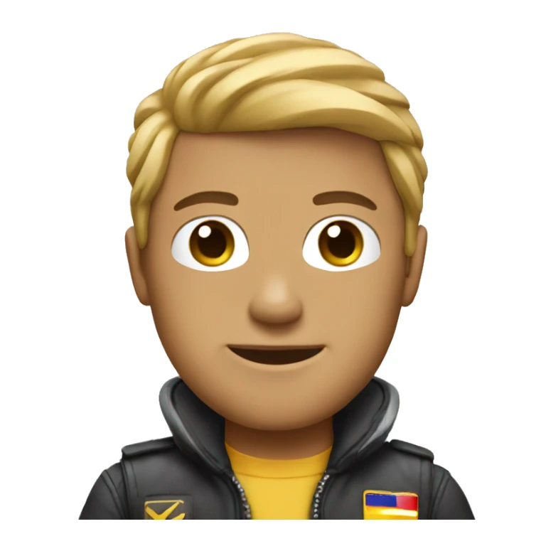 cool guy in car with pilot outfit sticker