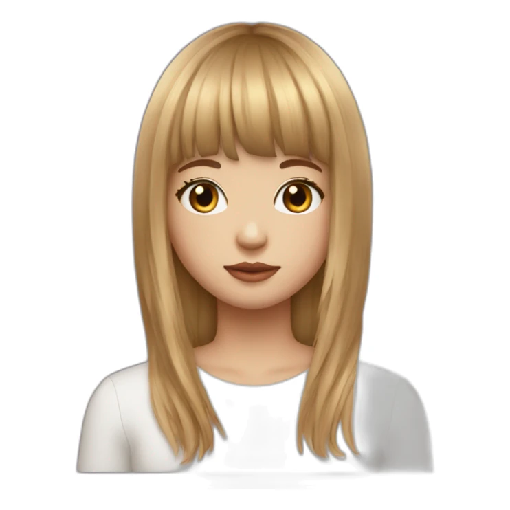 Lalisa avec les cheveux brun et un queue de cheval sticker