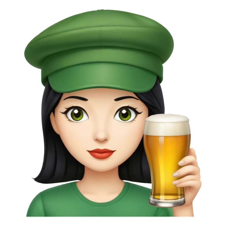St Patrick’s day woman with black hair  sticker