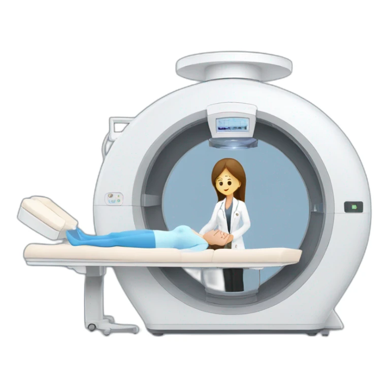 Posh-Radiologist-performing-breast-mri-to-woman sticker