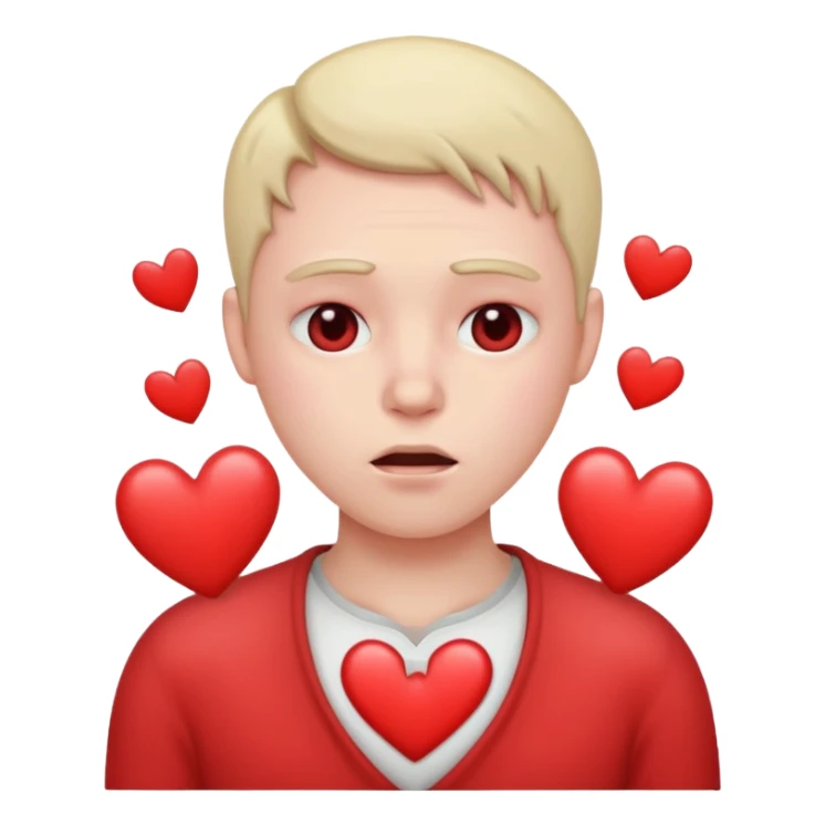 heart thumping out of chest person sticker