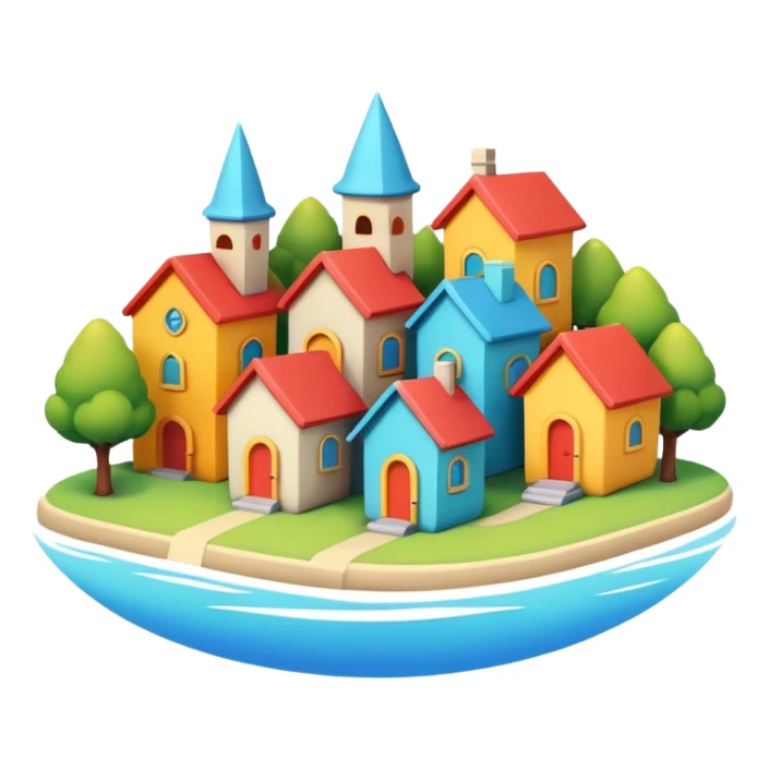 Gible-stylelittle city and small home sticker