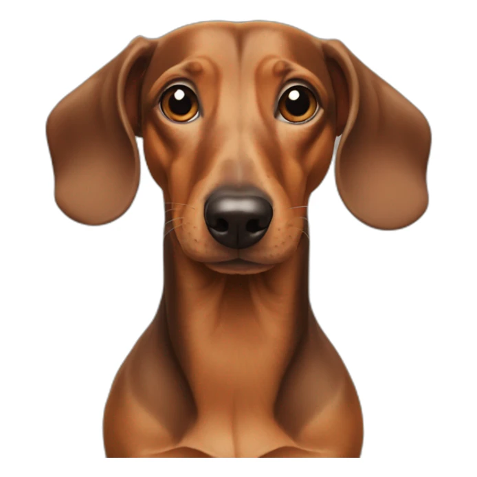 Dog head reality dachshund Looks to the left sticker