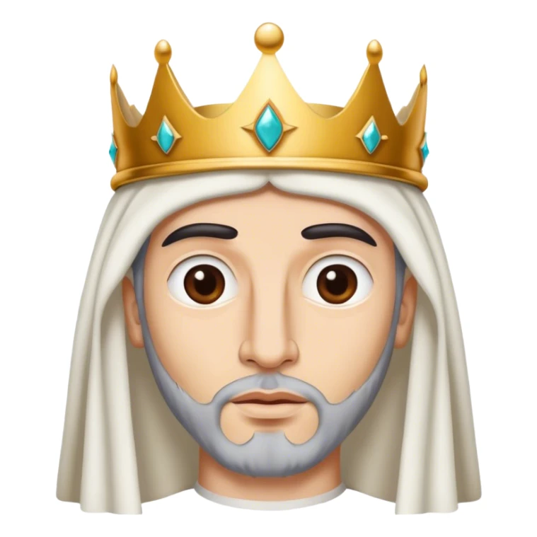 middle east king in white skin with crown sticker
