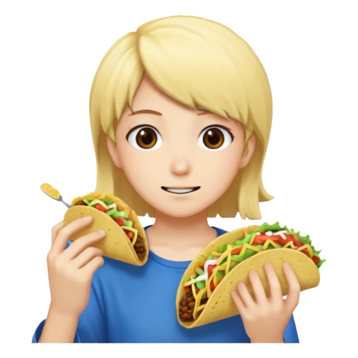 Perso d’anime qui mange un tacos sticker