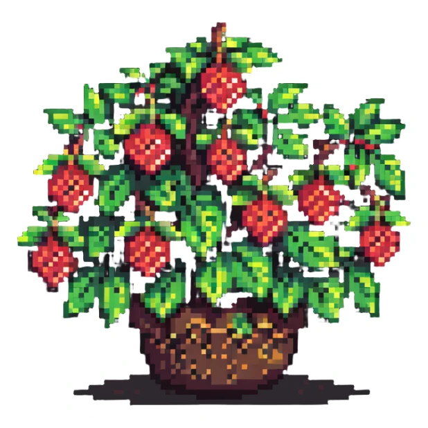 berry bush with fruits sticker