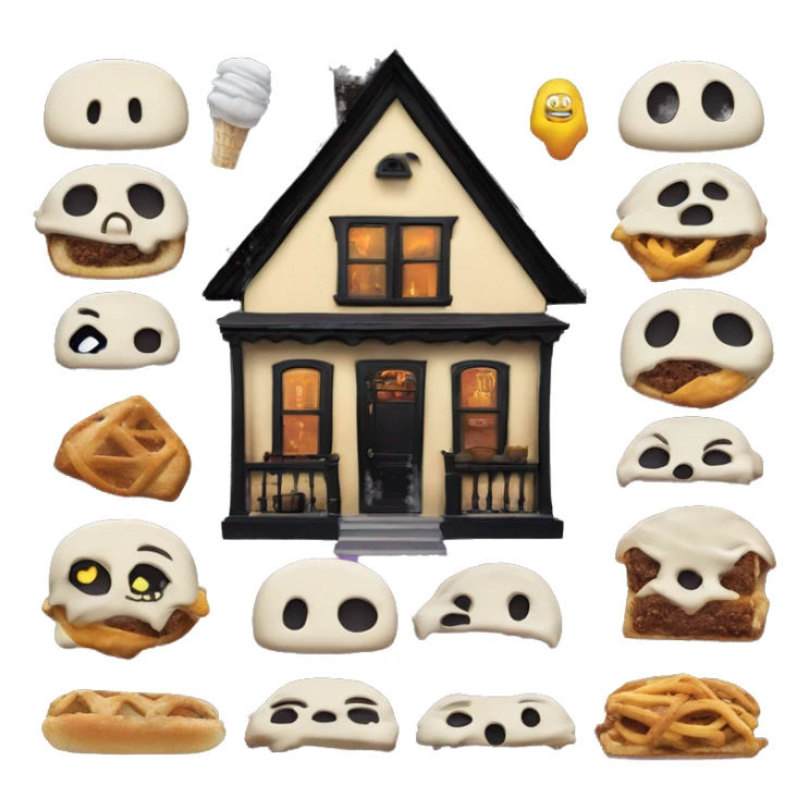 Realized Wednesday Addams haunted dream house on food truck  sticker