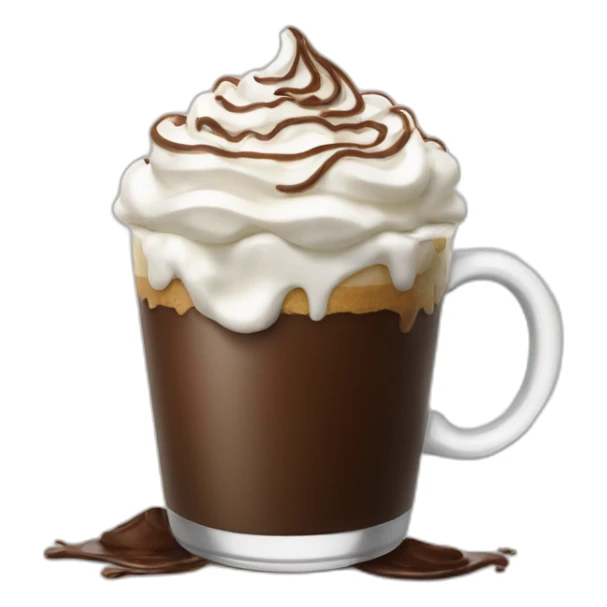 coffee with whipped cream and chocolate shavings sticker