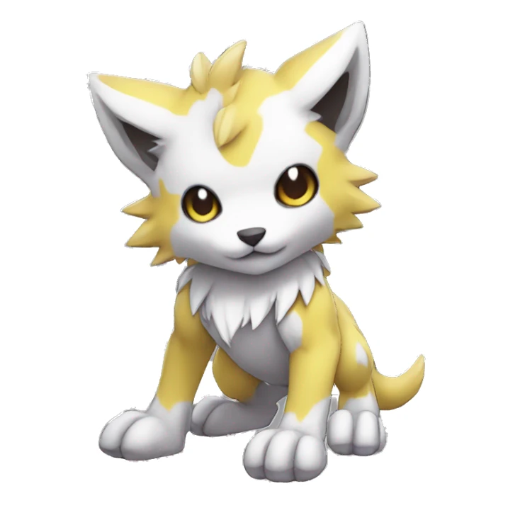 cute kawaii cool edgy Digimon-Fakemon-animal full body sticker