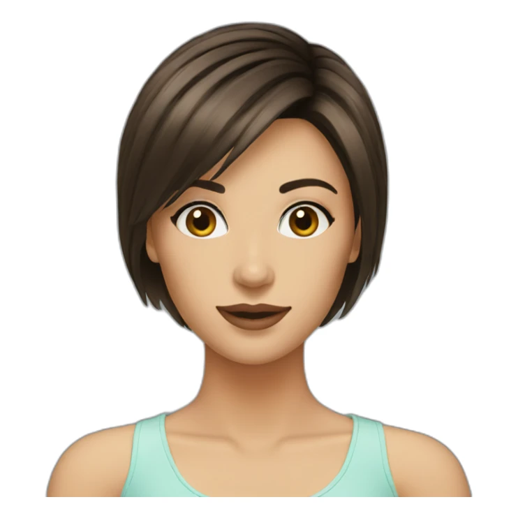 Brunette haircuts sticker