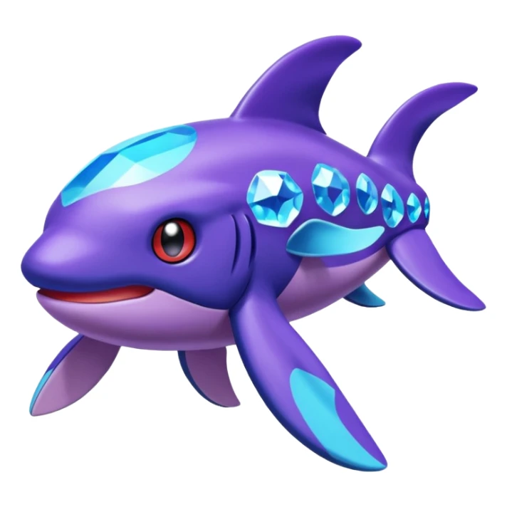 Pokemon legendary purple and cian crystal kyogre sticker