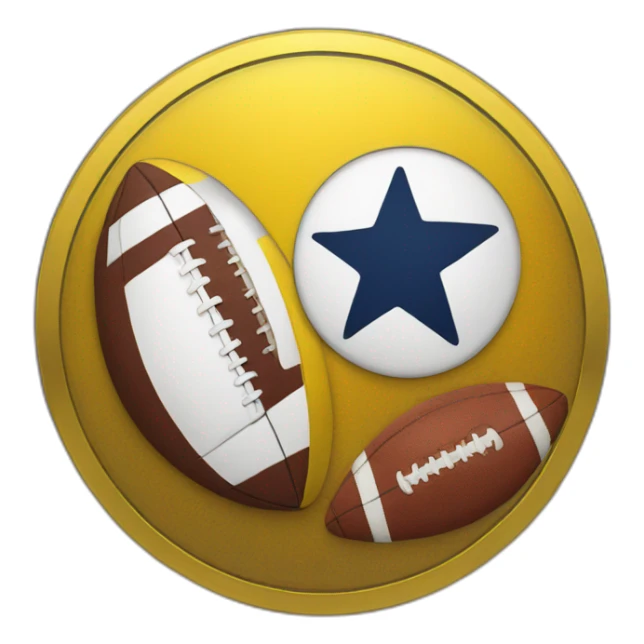 yellow coin with american football on it sticker