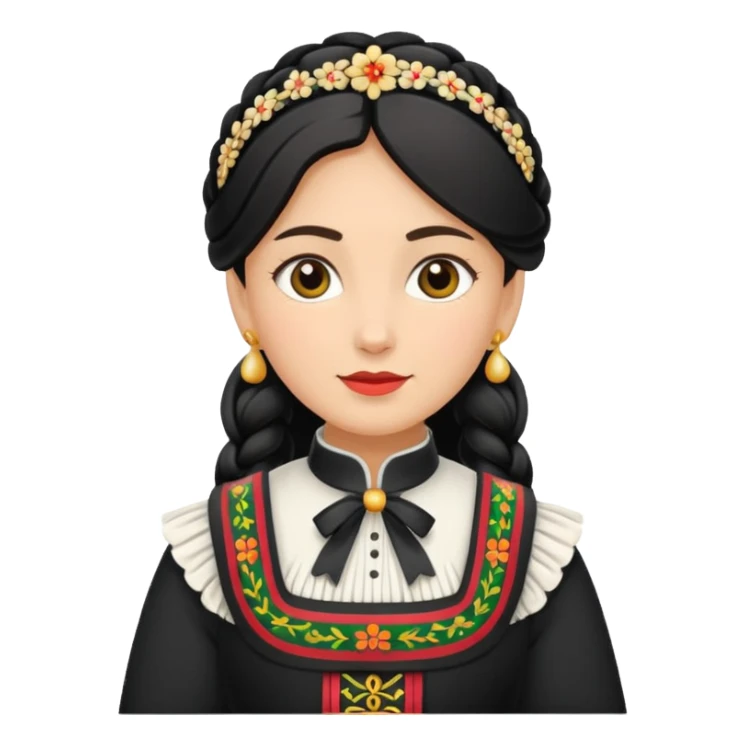 woman wearing traditional bunad sticker