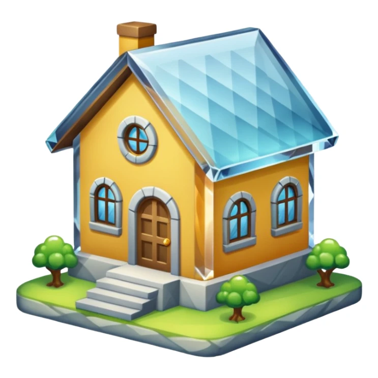 house made of cyrstal sticker
