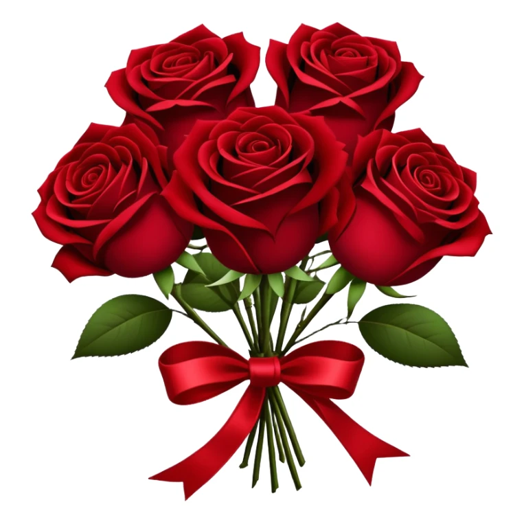 Bouquet of dark red roses sticker