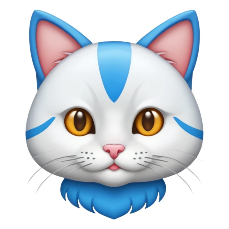 Tüylü ful beyaz Kedi sticker