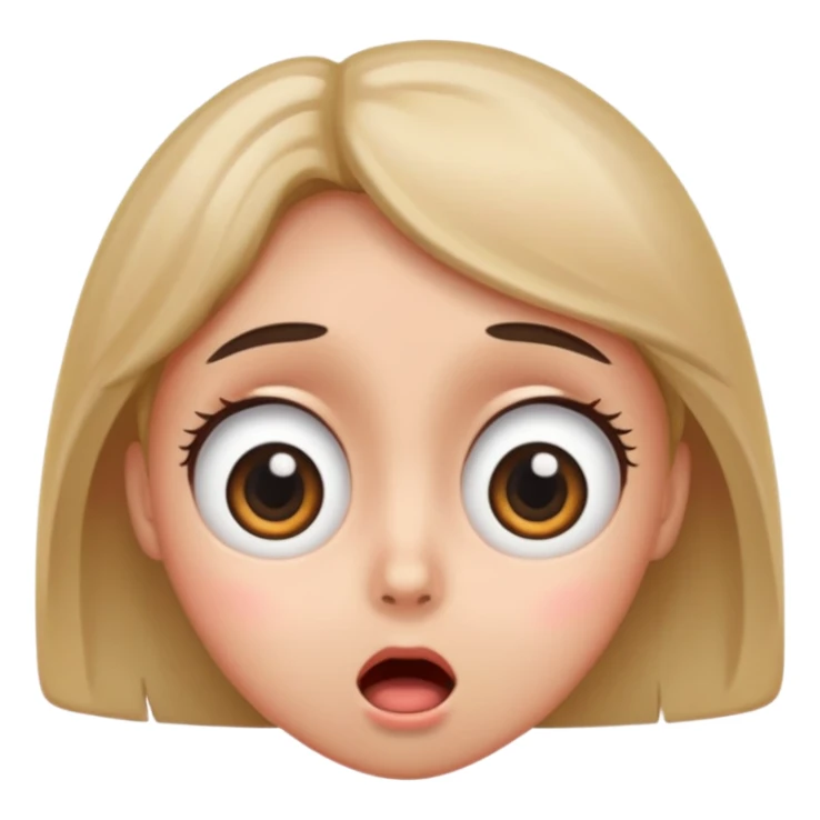 The 😳 emoji with big eyes sticker