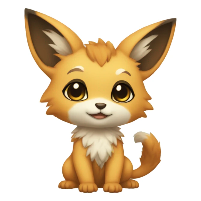 Anthro Chibi-style-Fur-Sona-Fakémon Full Body sticker