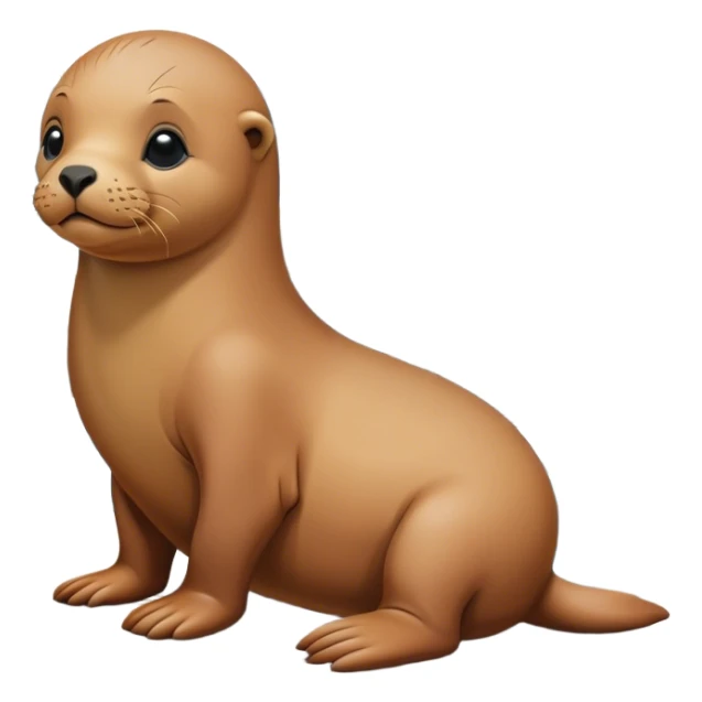 Baby sea lion on the rocky shore sticker