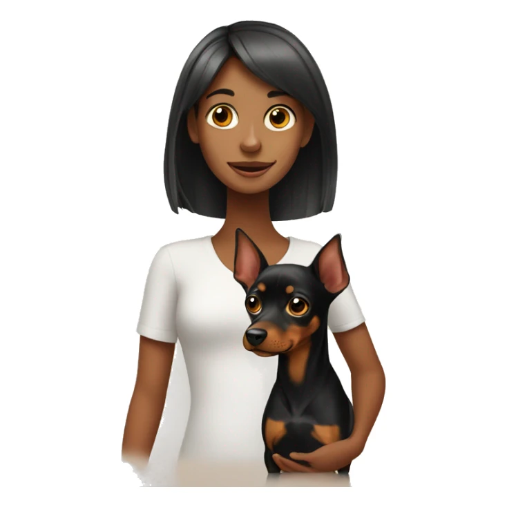 girl with min pin sticker