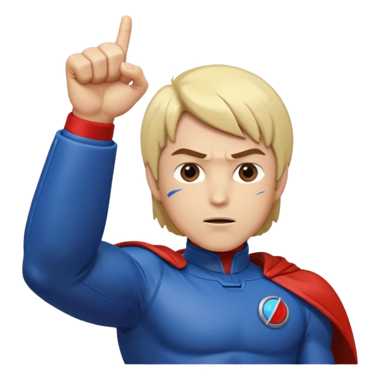 Mark from Battle of the Planets doing fist pump. sticker