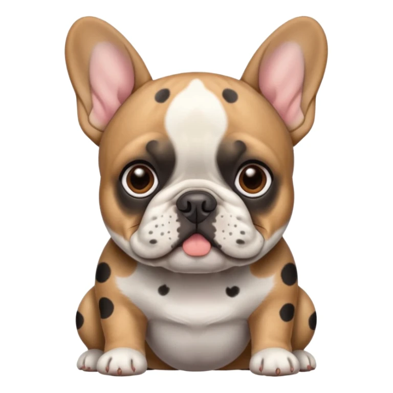 French bulldog that is brown black and gray spots  sticker