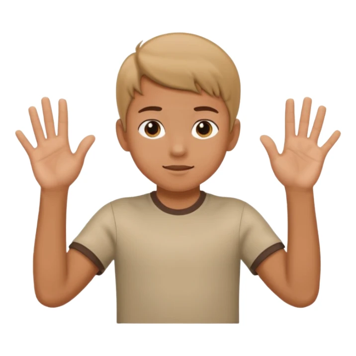 Kid doing the 6-7 move With his hands with no ball sticker