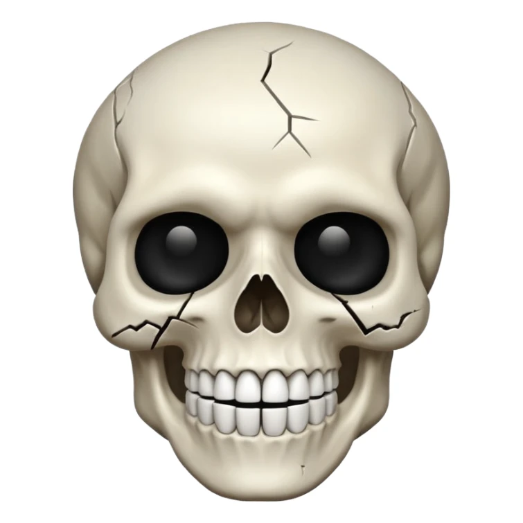 Skull Brend smiley sticker