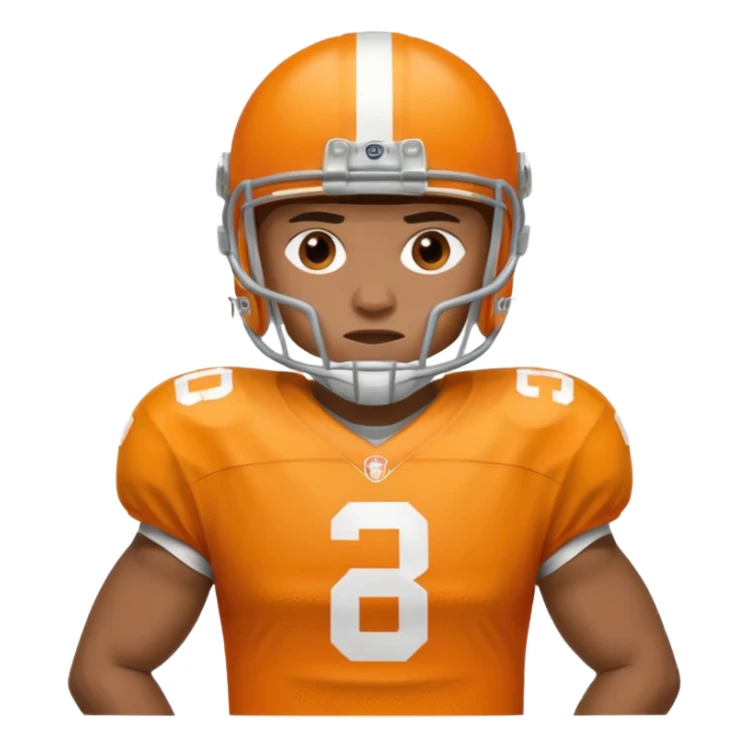 tennessee football orange jersey sticker