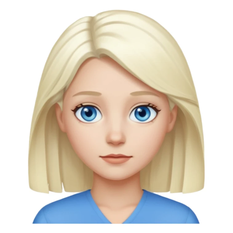 Emily Armstrong with blue eyes, platinum blonde hair sticker