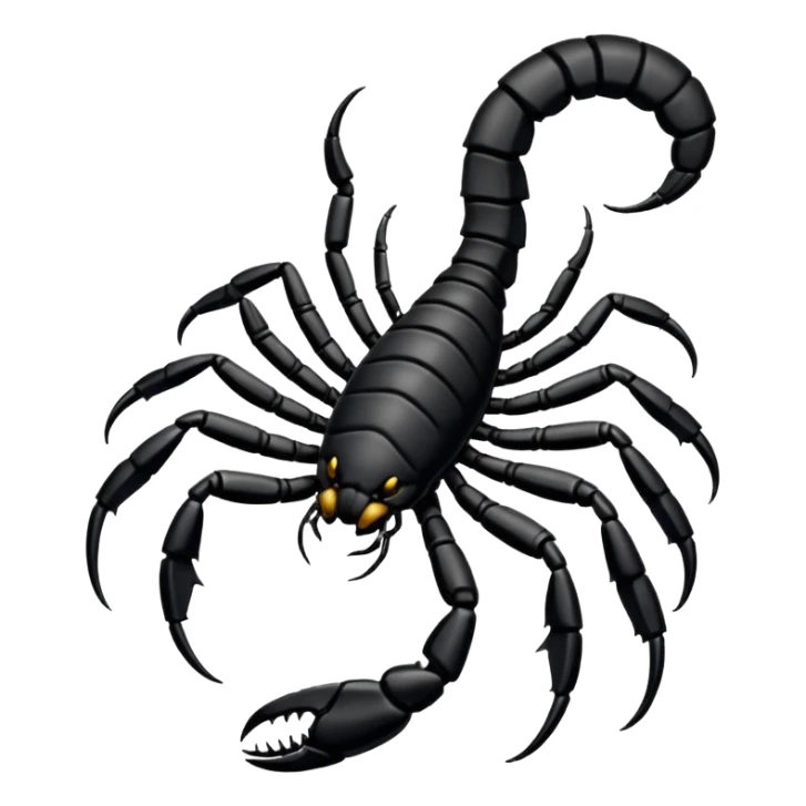 Scorpion noir sticker