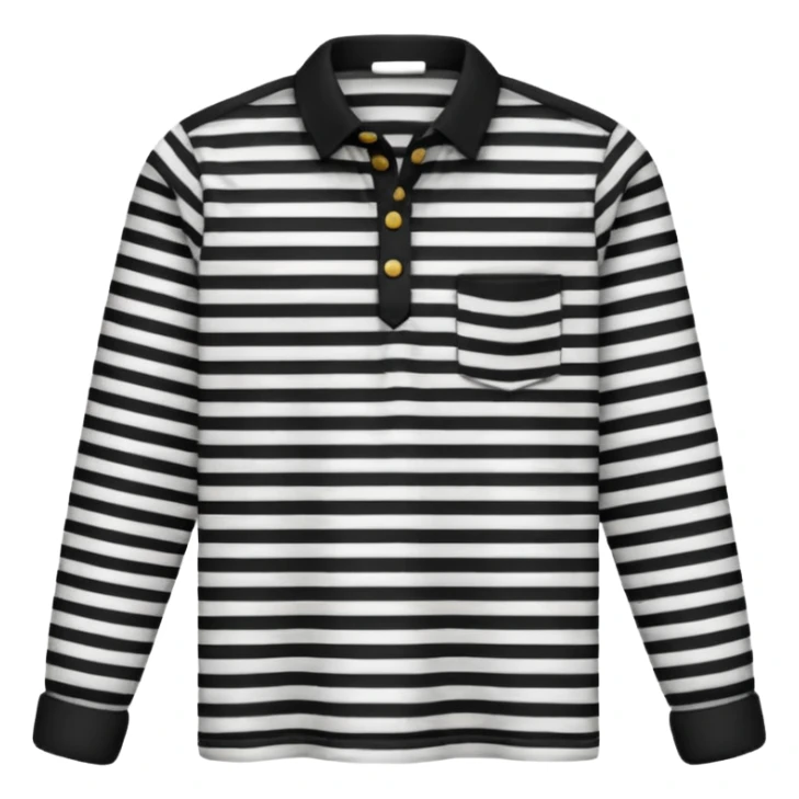 black and white striped shirt, just the shirt french sticker