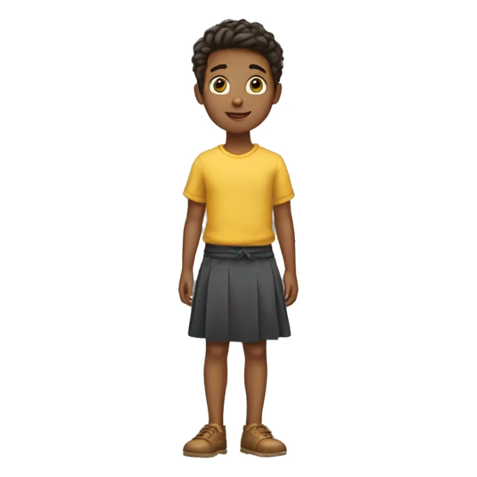 Boy waring skirt  sticker