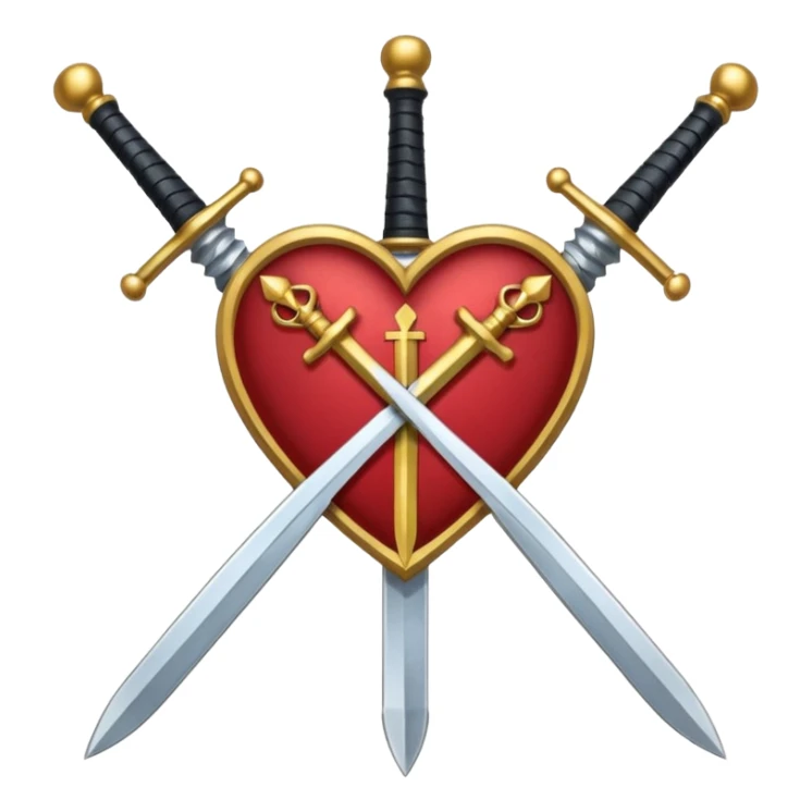 three of swords tarot sticker