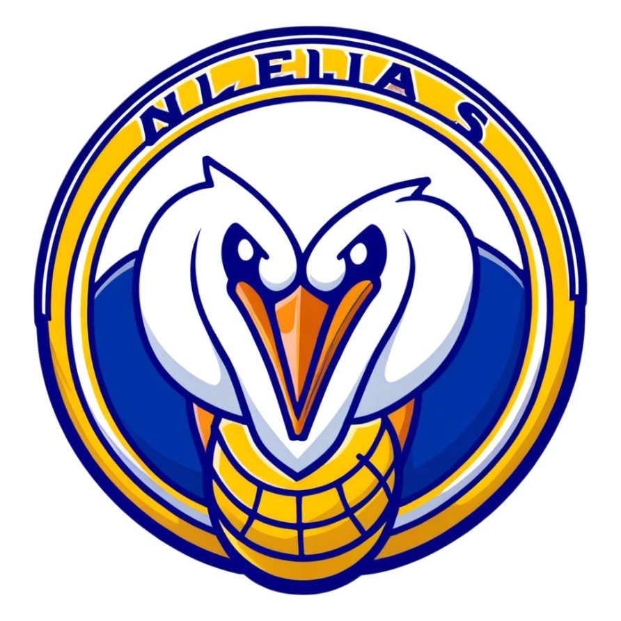 New Orleans Pelicans basketball logo sticker