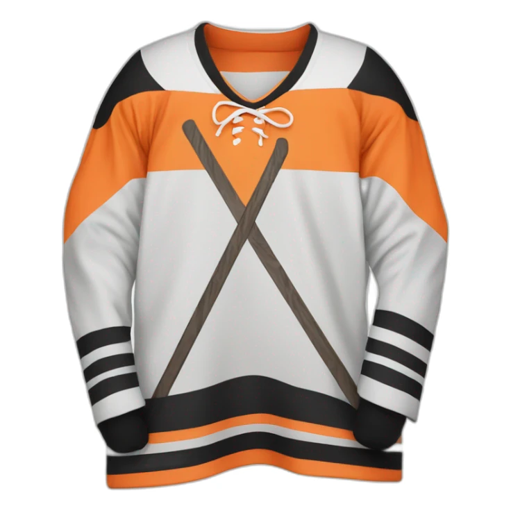 hockey jersey orange and black color sticker