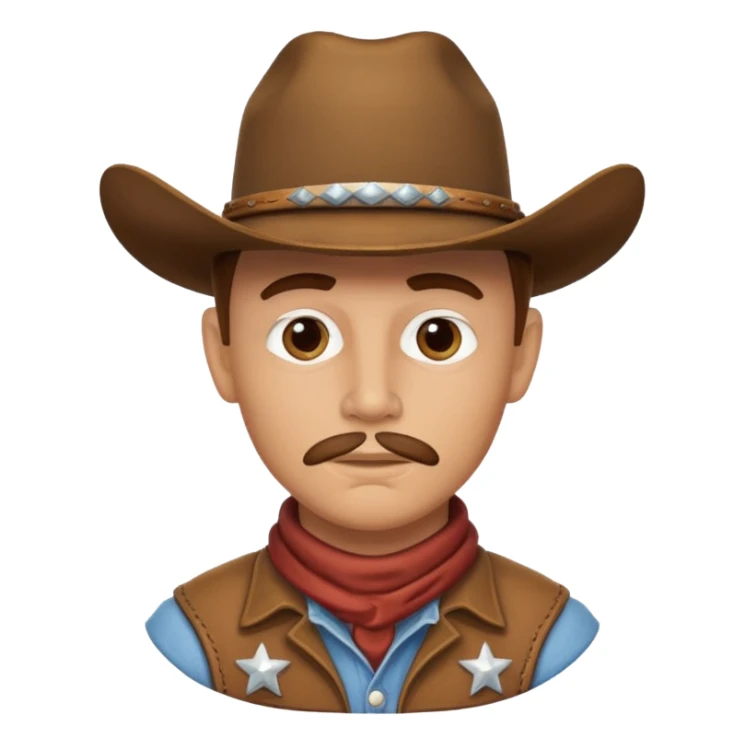 cowboy with salt under his nose sticker